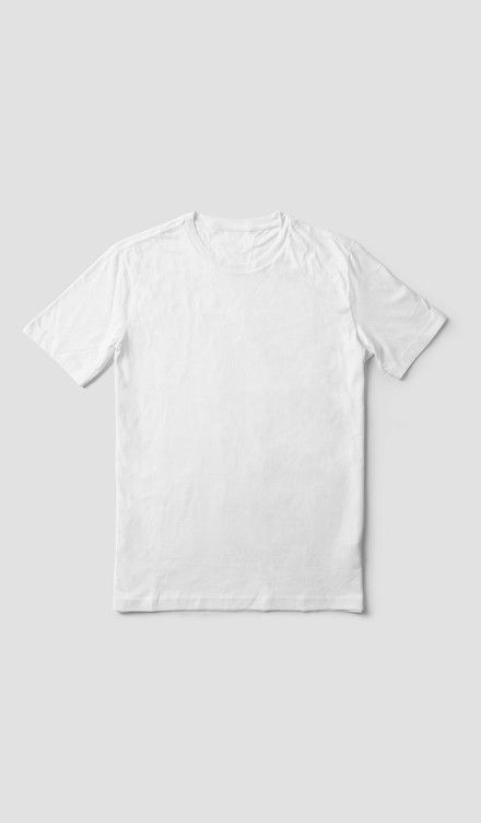 White cotton t-shirt on a white background