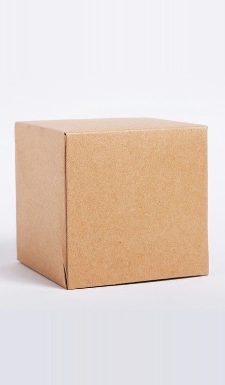 A brown shipping box on a white background